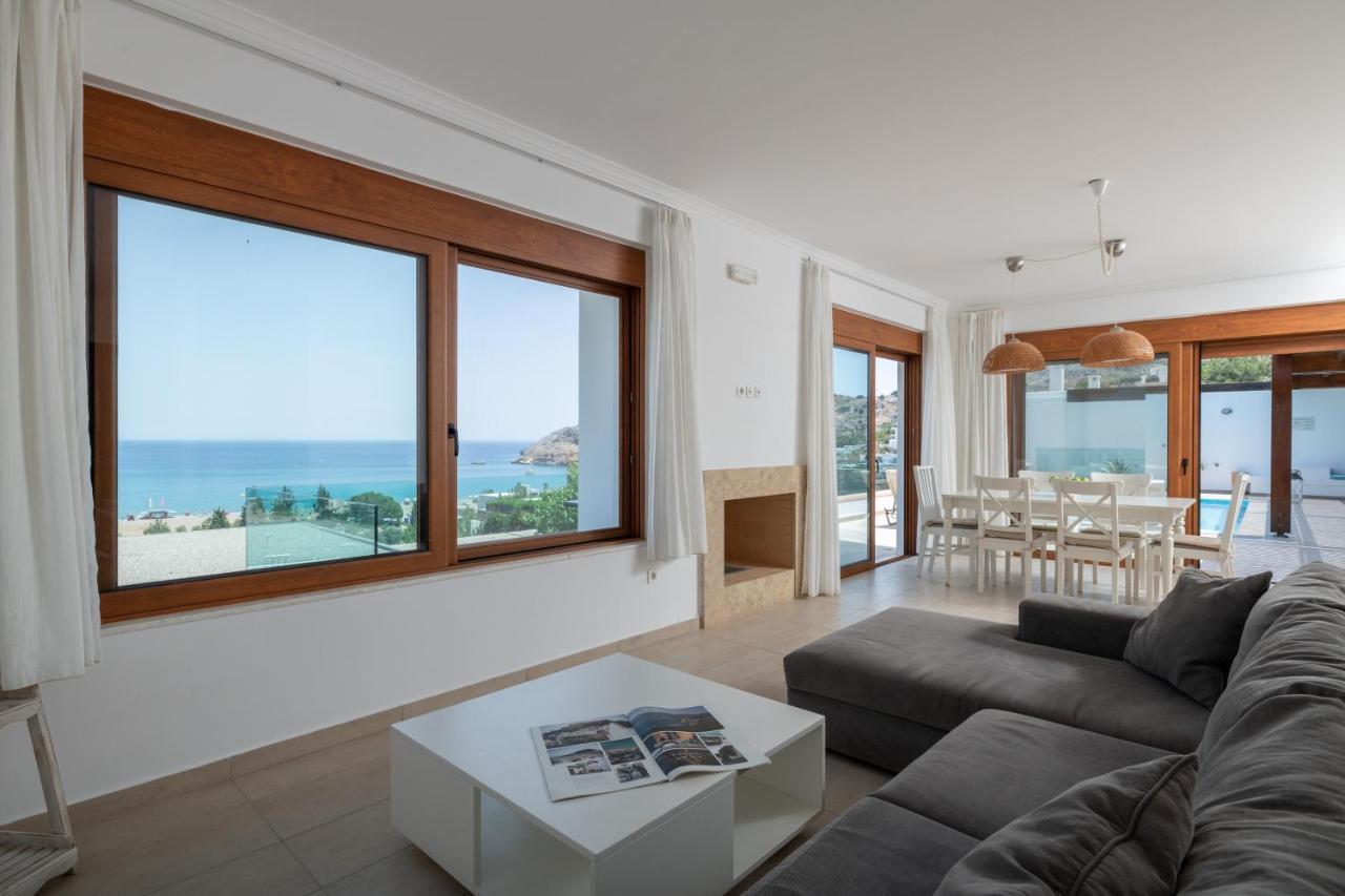 Villa Milena With Private Pool, Vlicha Beach Lindos エクステリア 写真