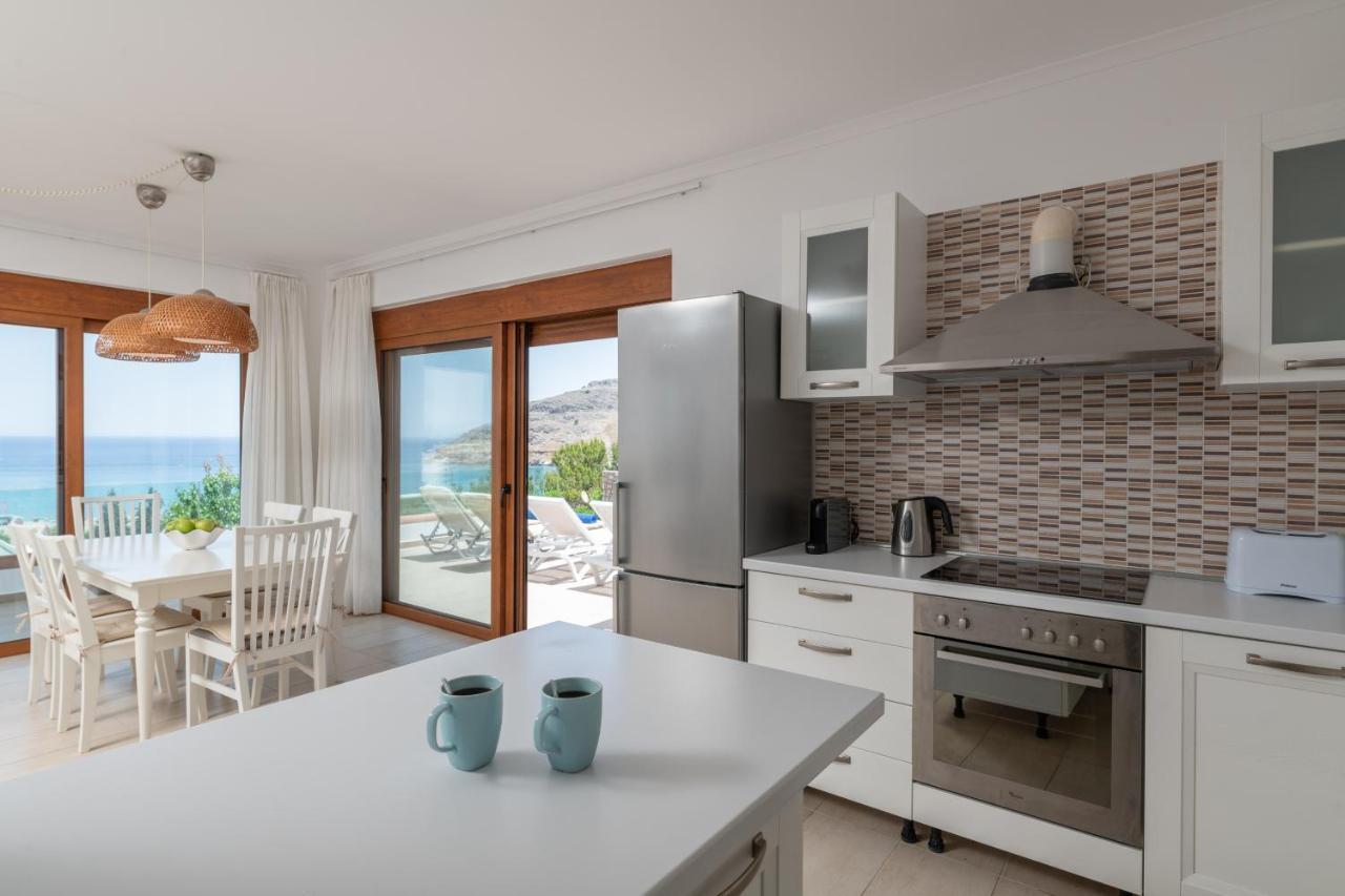Villa Milena With Private Pool, Vlicha Beach Lindos エクステリア 写真